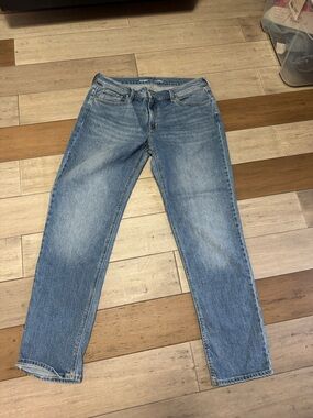 Light Wash Blue Straight Jeans